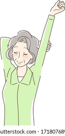 Illustration of a woman stretching