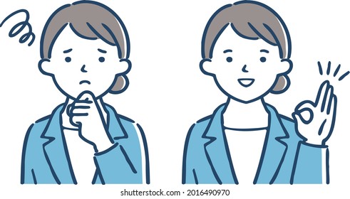 Illustration of a woman in a suit
