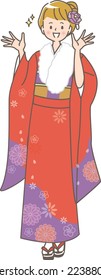 Illustration of woman in sunny clothes
