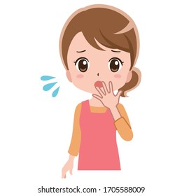 Illustration of a woman in trouble