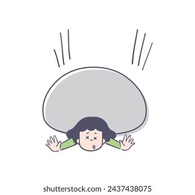 Illustration of a woman  under Pressure