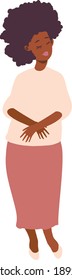 Illustration of a woman. Vector image of a girl on a white background. International Women's Day on March 8.