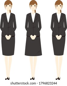 Illustration of a woman wearing business casual clothes.