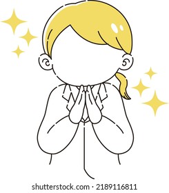 Illustration of a woman wearing a fluttering white coat