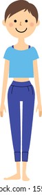 Illustration of a woman wearing sportswear.