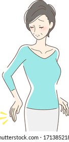 Illustration of a woman who cares about hip
