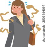 Illustration of a woman who is concerned about sweat and body odor