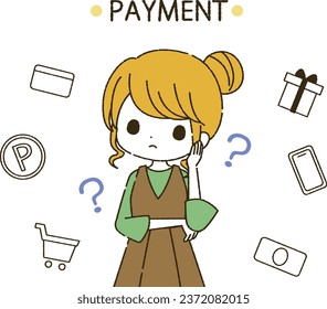 Illustration of a woman who is happy to have more coins