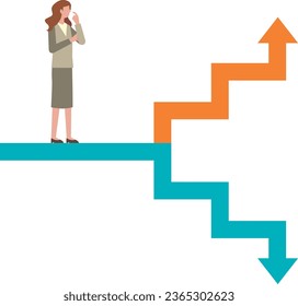 Illustration of a woman who loses her way