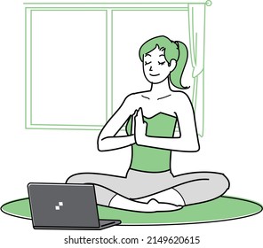 It is an illustration of a woman who unifies her spirit.