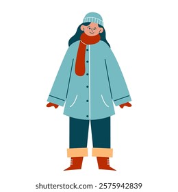 Illustration Of Woman In Winter Outfit