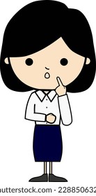 Illustration of a woman wondering