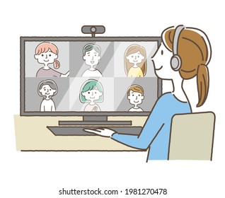 女性 パソコン おしゃれ のイラスト素材 画像 ベクター画像 Shutterstock