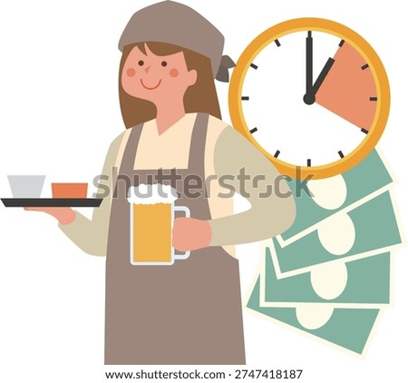 Illustration of a woman working in spot work