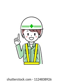 
Illustration of a woman working in work clothes