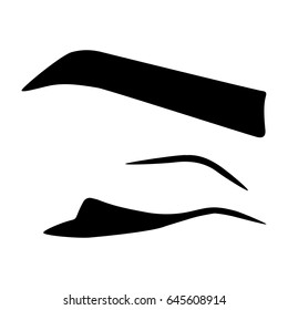 Illustration with woman's close eye and eyebrow. Makeup Look. Tattoo design. 
