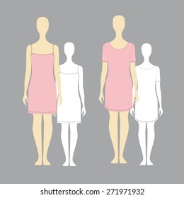 illustration of a woman's dress from jersey
