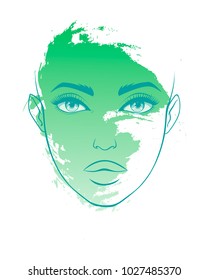 Illustration of a woman's face