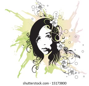 Illustration of a woman's face