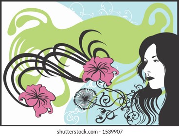 Illustration of a woman's face
