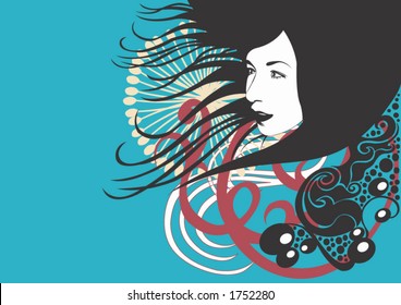 Illustration of a woman's face