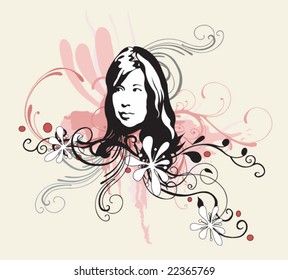 Illustration of a woman's face
