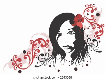 Illustration of a woman's face