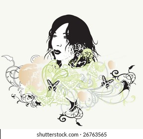 Illustration of a woman's face