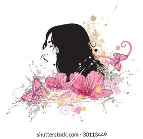 Illustration of a woman's face