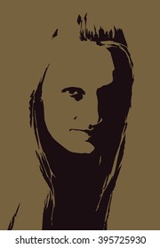 Illustration of a woman's face 
