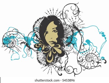 Illustration of a woman's face