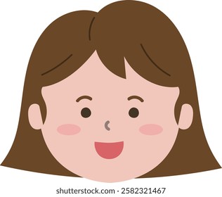 Illustration of a woman's face with bobbed hair