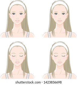 Illustration of a woman's face expression