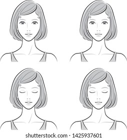 Frisuren Kurz Bob Stockillustrationen Bilder Und Vektorgrafiken