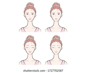 Illustration of a woman's face expression