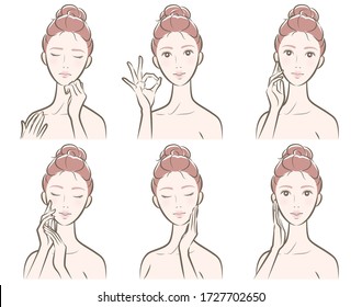 Illustration of a woman's face expression