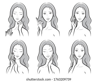 Illustration of a woman's face expression