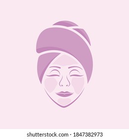 illustration of a woman's face logo, suitable for brands with the theme of beauty, salons, beauty products, etc