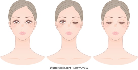 Illustration of a woman's face. Vector