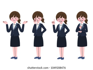 
Illustration of a woman's gesture gesture