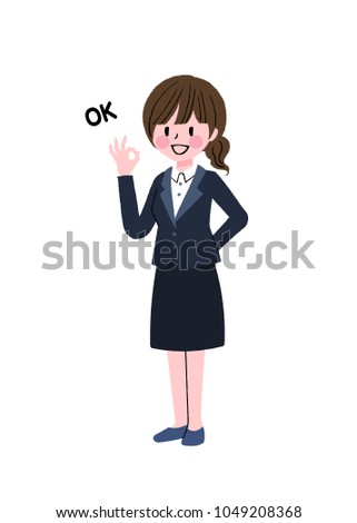 
Illustration of a woman's gesture gesture