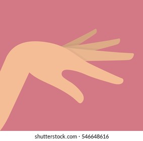 Illustration of a womans hand gesturing