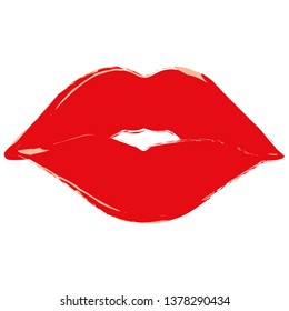 Illustration of a woman's lips.