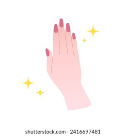 Illustration of a woman's manicured hands.