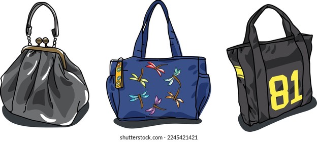 Illustration of the women bag vector