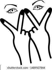 illustration of women face, sticker,tshirt print, vector illustration