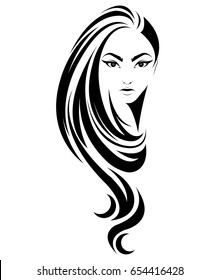 Woman Head On White Background Stock Vector (Royalty Free) 1530449621 ...