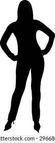 illustration of a women posing