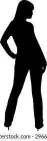 illustration of a women posing