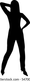 illustration of a women posing